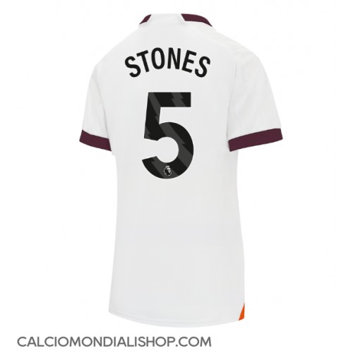 Maglie da calcio Manchester City John Stones #5 Seconda Maglia Femminile 2023-24 Manica Corta